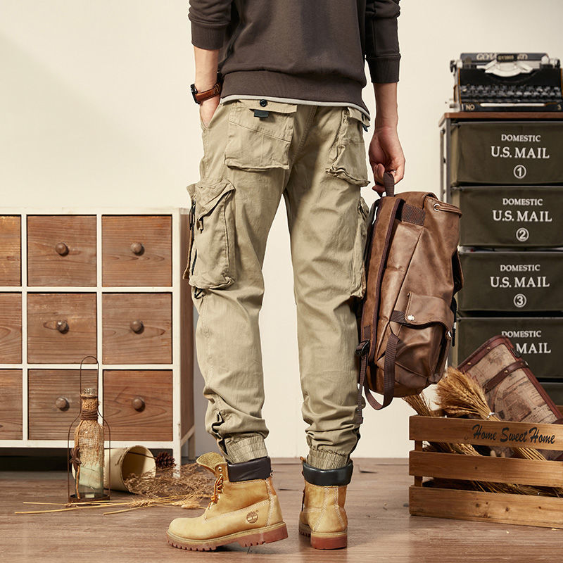 Men's Cargo Pants Multi Pocket Trousers Casual Military Cotton Pants  Plus Size Pantalon Cargo for Men