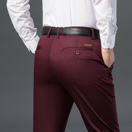 Men's Stretch Casual Slim Fashion pants Korean style Business Classic Trousers