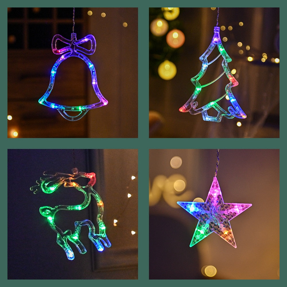 String Light Fairy Curtain Lights for Christmas and new year Holiday  Decorations