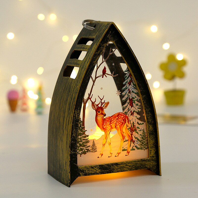 Christmas LED Wind Lights Lantern Lamp for Christmas and New Year Home Decor and Gifts