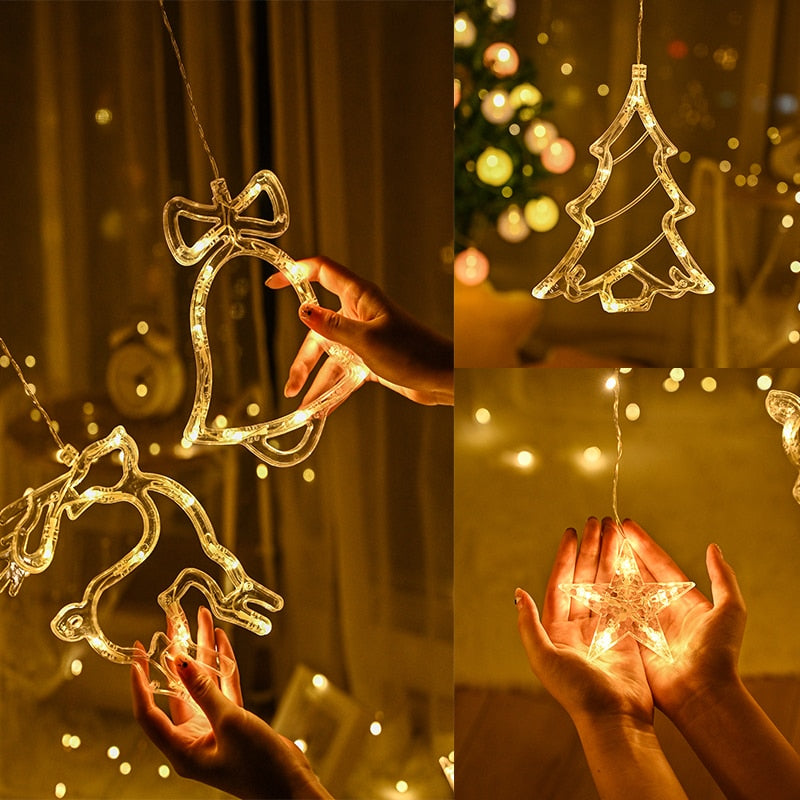 String Light Fairy Curtain Lights for Christmas and new year Holiday  Decorations