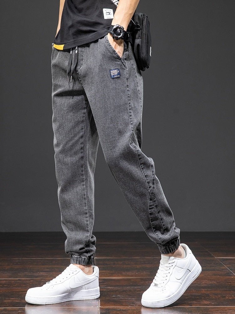 Spring Summer Black Blue Cargo Jeans Men Streetwear Denim Baggy Jogger Pants for Men