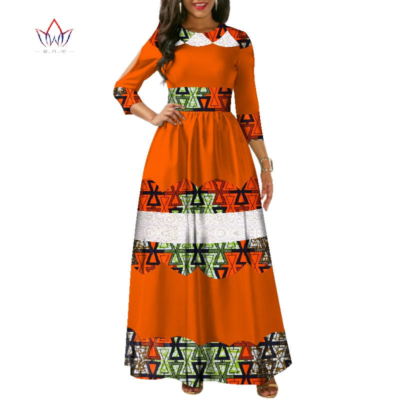 New African Wax Print Riche Patchwork Lace Long Dresses for Women DMI Store New African Wax Print Riche Patchwork Lace Long Dresses for Women DMI Store