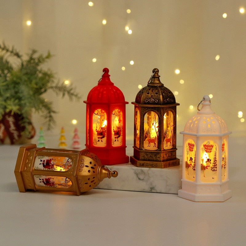 Christmas LED Wind Lights Lantern Lamp for Christmas and New Year Home Decor and Gifts