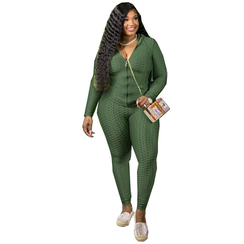 Plus Size Clothing  two Piece Set Women tracksuit Sweatshirt Sweatpants joggers causal Outfit