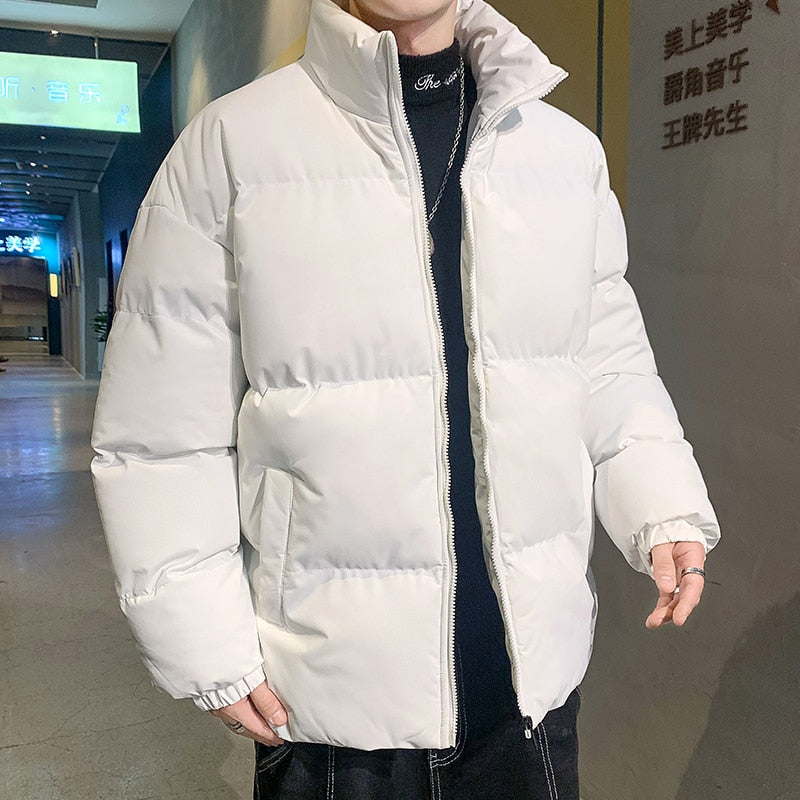 Men's Hooded Two Piece Jackets  Unisex  Thicken Warm Harajuku Cotton Padded Fashion Jacket