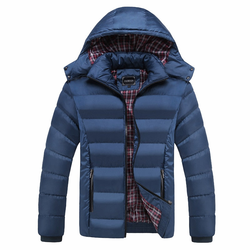 Winter Hooded Parkas  Jackets Warm, Thick Breathable Jacket  overcoat for men