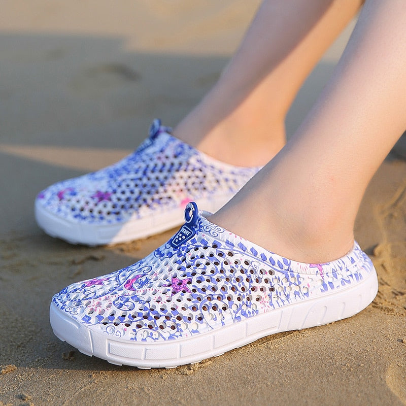 Fashion Ladies Beach Breathable Mesh Slippers Slippery Clogs Shoes