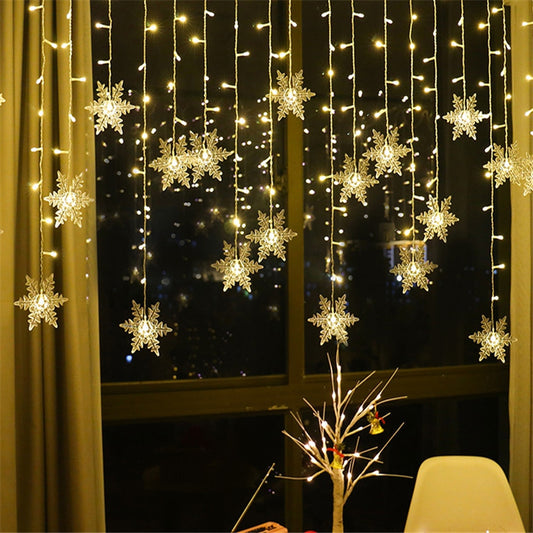 Snowflake LED Light Christmas Tree  Fairy Lights  Decorations for Home