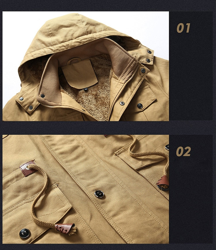 High-Quality Winter Fleece, Windbreaker Cargo Jackets for Men