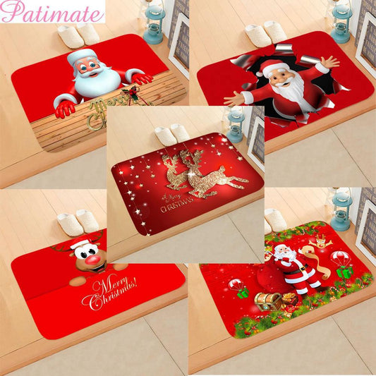 Christmas Doormat Santa Claus Carpet Merry Christmas Decorations For Home