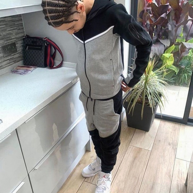 Men's Tracksuits 2 Piece Set Sports Suit Jogging  New Brand Designer Style Tech Sweatpants