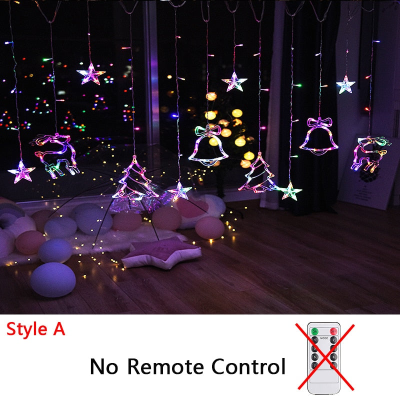 String Light Fairy Curtain Lights for Christmas and new year Holiday  Decorations