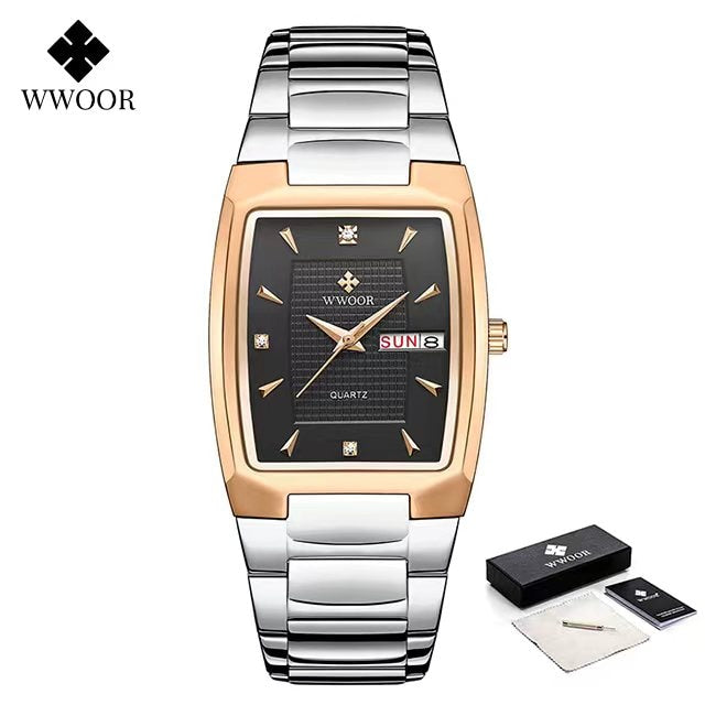 Men's Wristwatch Luxury Quartz Watch Waterproof Business Casual Fashion Clock for Men