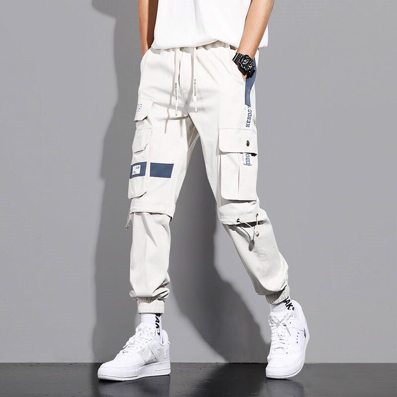 Hip Hop Cargo Pants Men's Streetwear Cotton Joggers Fashion Sweatpants  Harem Trousers