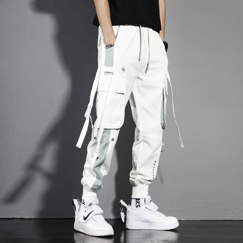 Hip Hop Cargo Pants Men's Streetwear Cotton Joggers Fashion Sweatpants  Harem Trousers