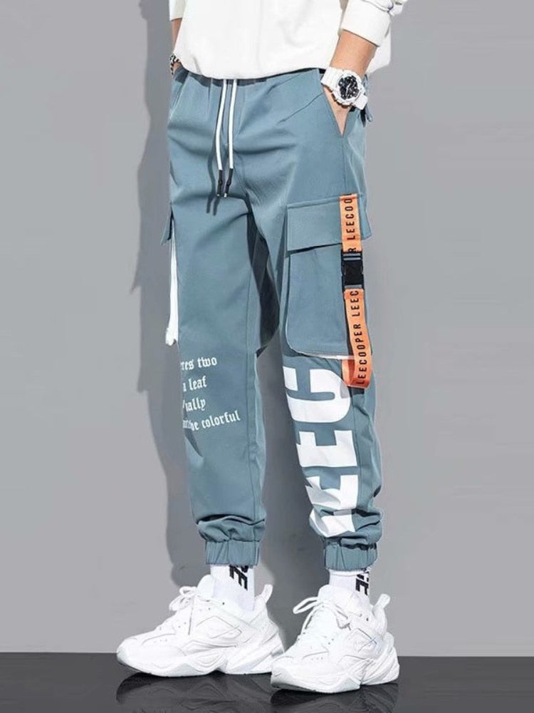 Hip Hop Cargo Pants Men's Streetwear Cotton Joggers Fashion Sweatpants  Harem Trousers