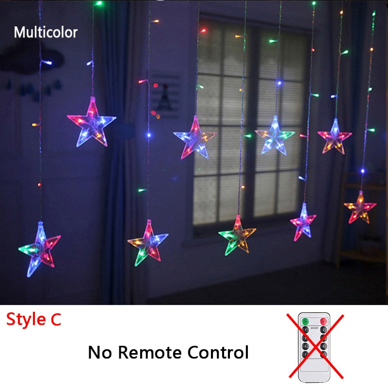 String Light Fairy Curtain Lights for Christmas and new year Holiday  Decorations