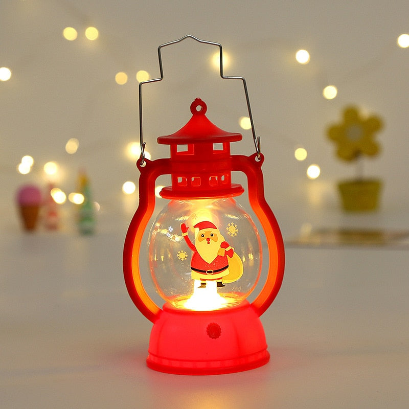 Christmas LED Wind Lights Lantern Lamp for Christmas and New Year Home Decor and Gifts