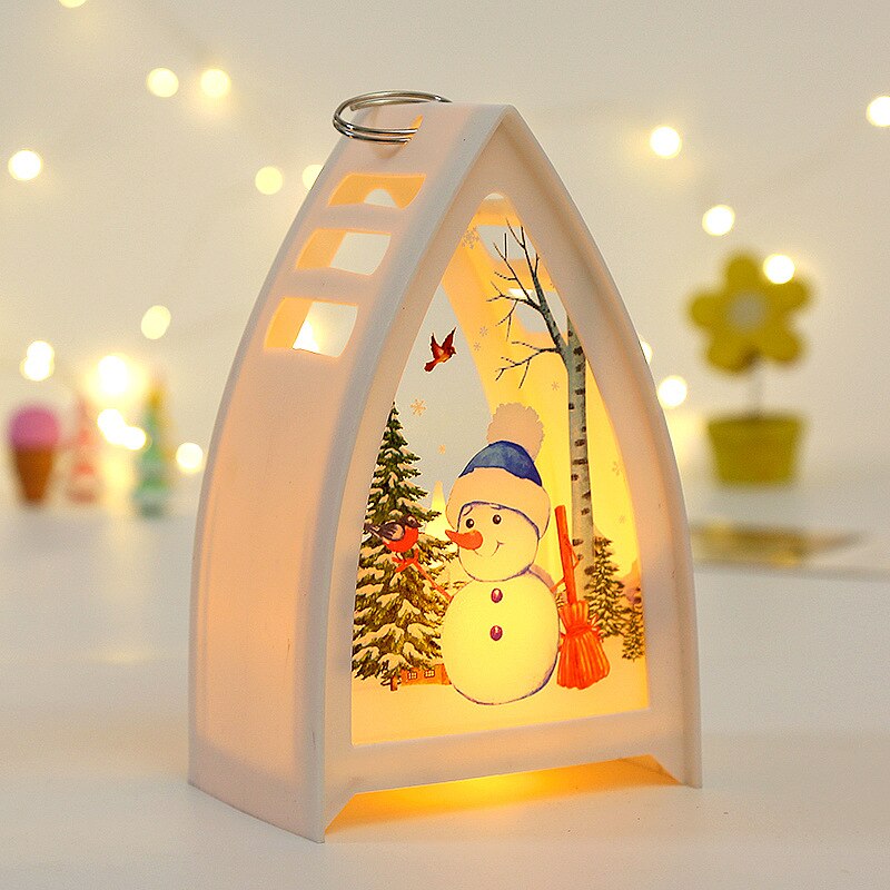 Christmas LED Wind Lights Lantern Lamp for Christmas and New Year Home Decor and Gifts