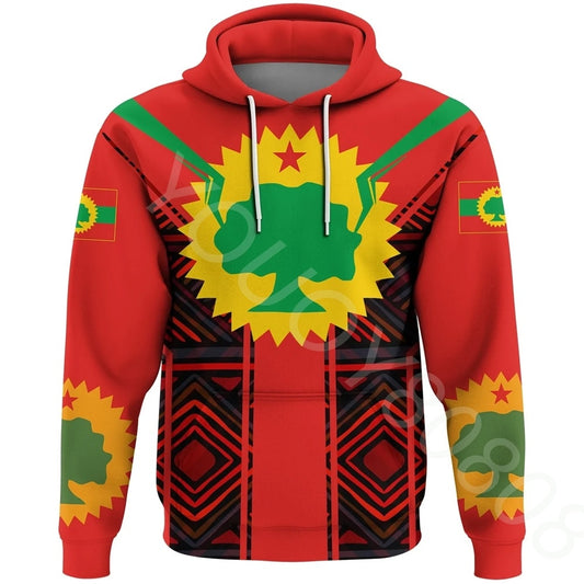 Hoodie Oromo Flag Pullover Men's and Women's All-Wear Casual Sports Street Sweater