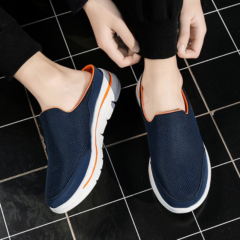 Stylish Quality Men Casual Mules All-match Large Size Flats Shoes Anti-skid Slip and soft Breathable