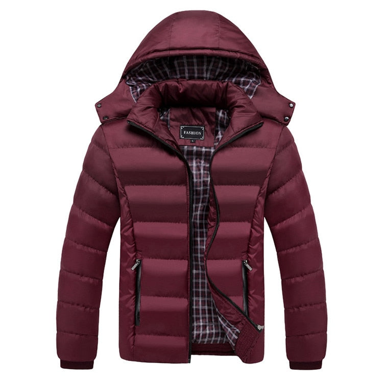 Winter Hooded Parkas  Jackets Warm, Thick Breathable Jacket  overcoat for men