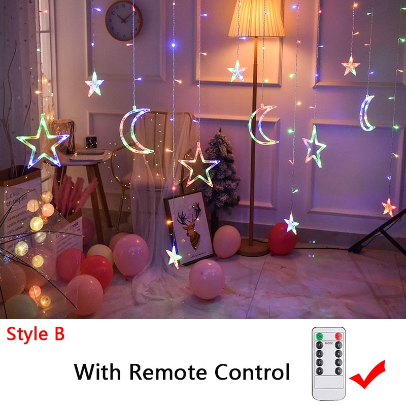 String Light Fairy Curtain Lights for Christmas and new year Holiday  Decorations