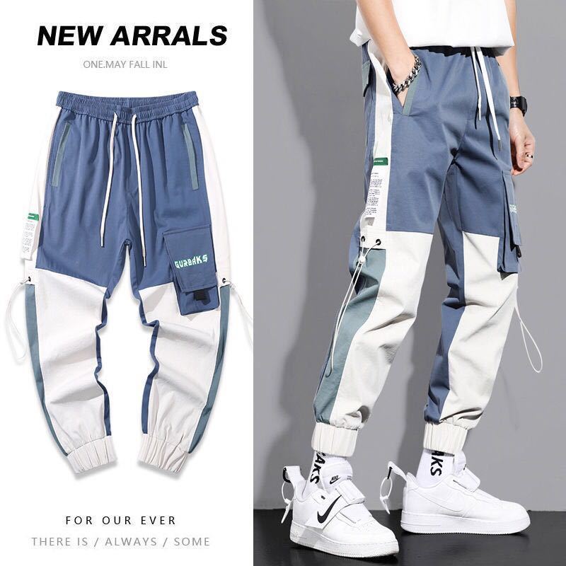 Hip Hop Cargo Pants Men's Streetwear Cotton Joggers Fashion Sweatpants  Harem Trousers