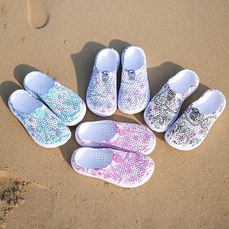 Fashion Ladies Beach Breathable Mesh Slippers Slippery Clogs Shoes