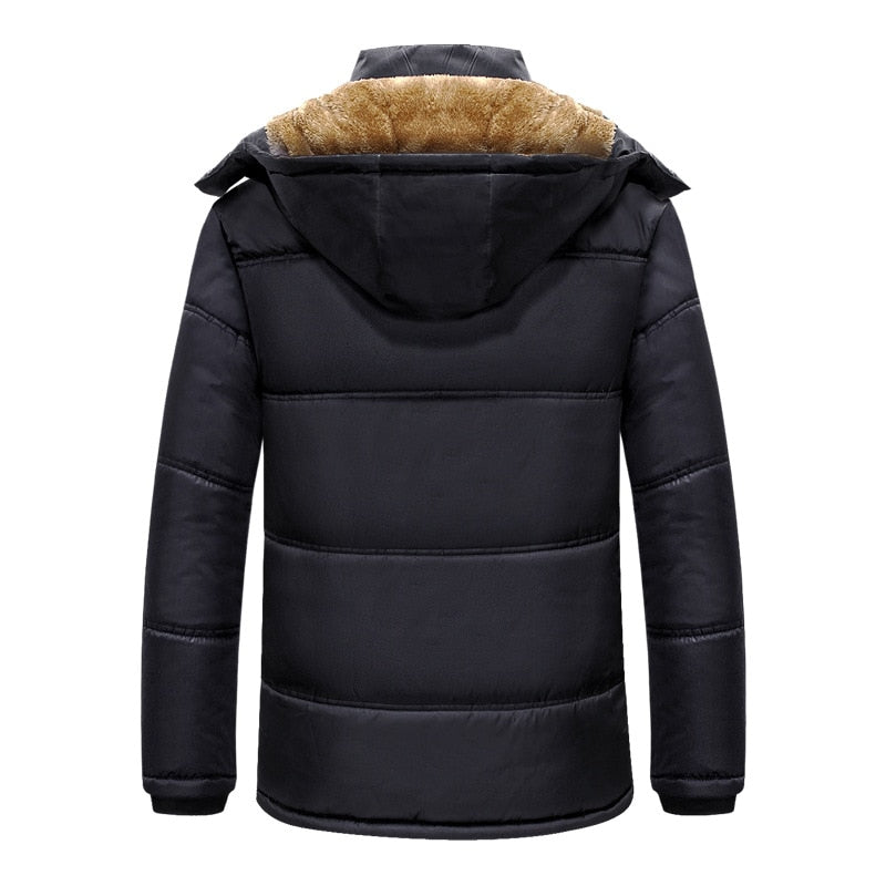 Warm Thicken  Cotton-Padded Hooded Windbreaker Jacket for Men