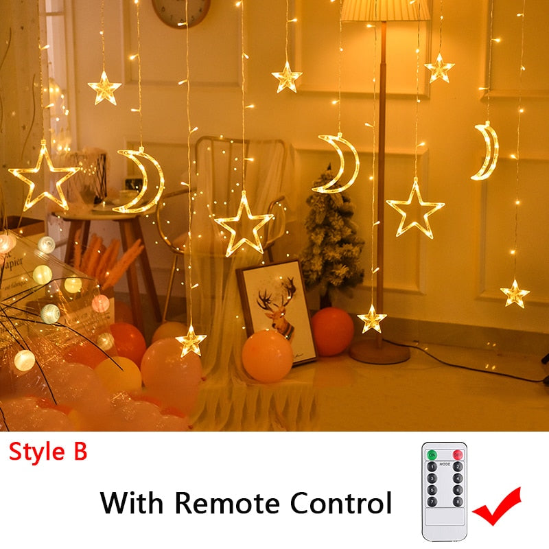 String Light Fairy Curtain Lights for Christmas and new year Holiday  Decorations