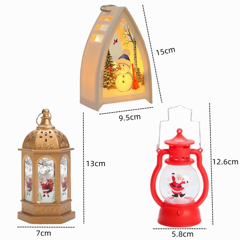 Christmas LED Wind Lights Lantern Lamp for Christmas and New Year Home Decor and Gifts