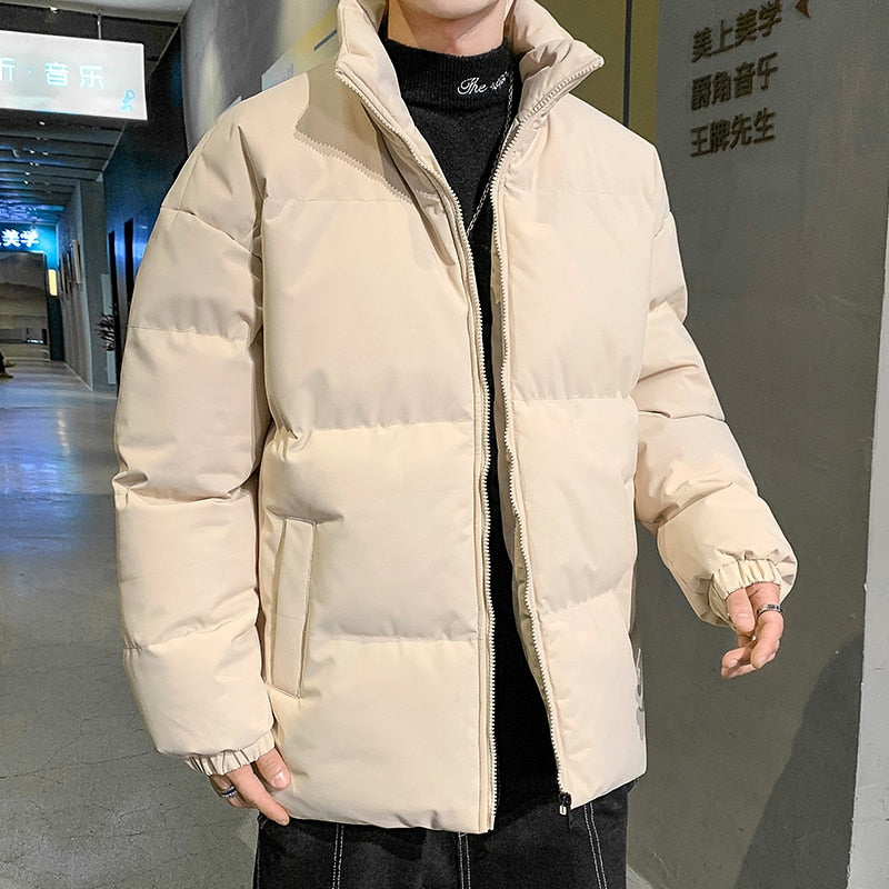 Men's Hooded Two Piece Jackets  Unisex  Thicken Warm Harajuku Cotton Padded Fashion Jacket