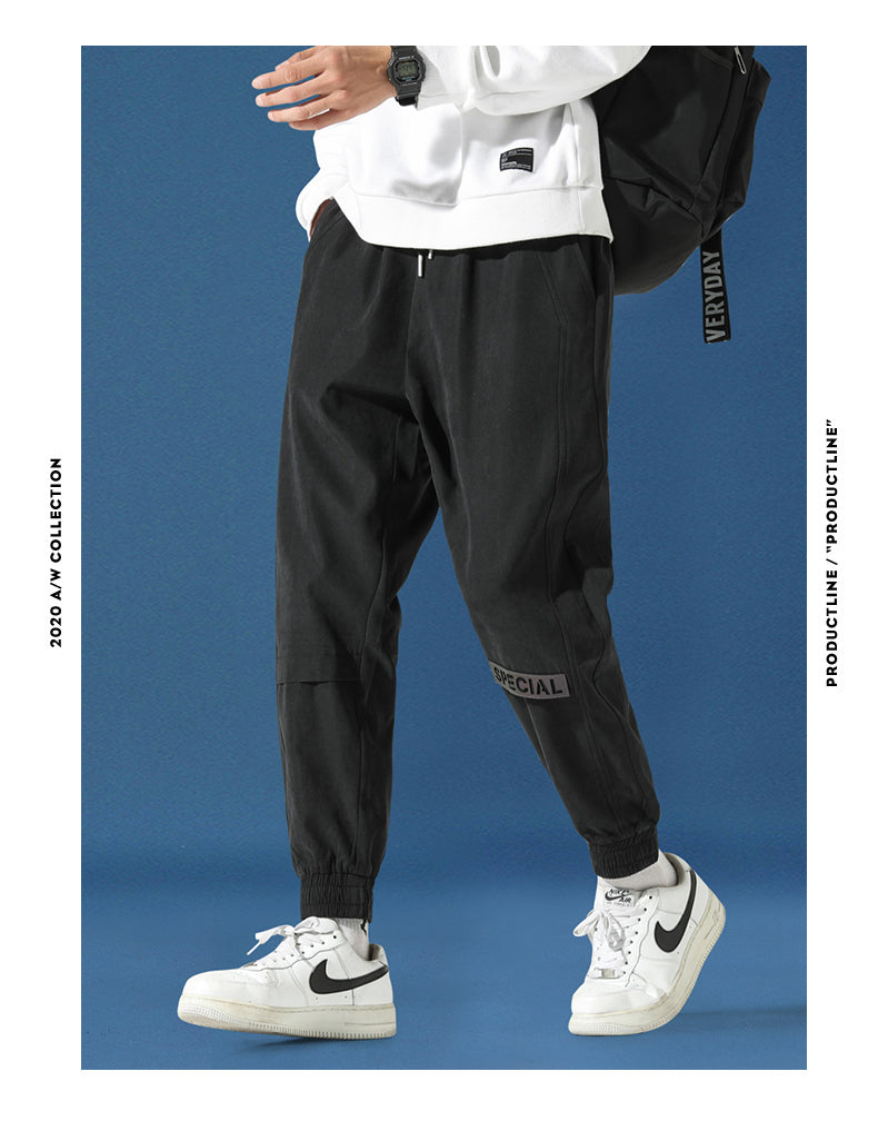 Men's Loose Reflective Beam Foot Athleisure Pants