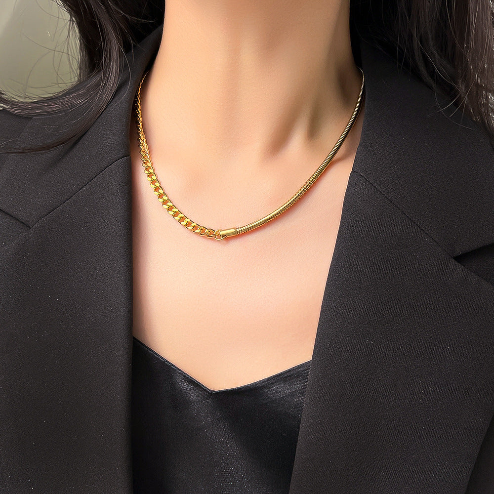 Cuban Thick Chain Necklace Women's Clavicle Chain