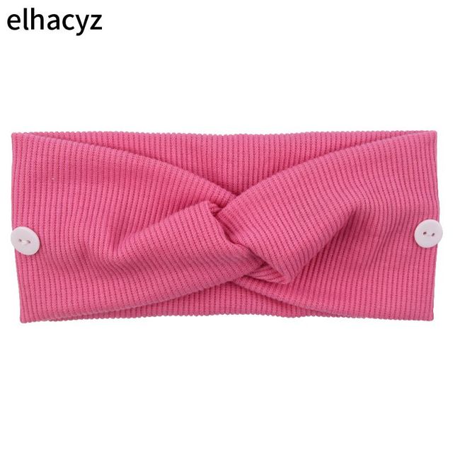 Soft Elastic Hair Band Button Headband Facemask Holder Wearing Mask Protect Ears Sports Quick Dry Sweat Headband For Adults&amp;Kids