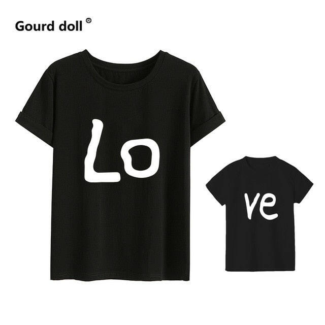 Love Family Matching Print T-shirt.