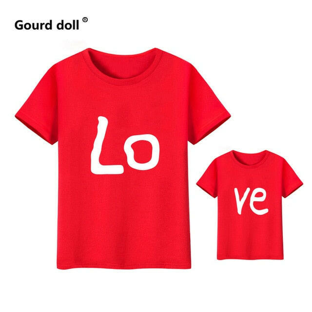 Love Family Matching Print T-shirt.