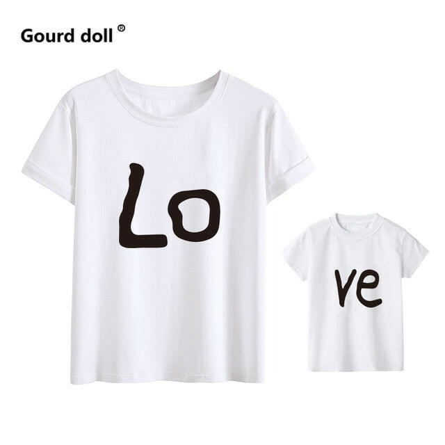 Love Family Matching Print T-shirt.