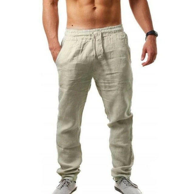 New Men's Cotton Linen Pants.