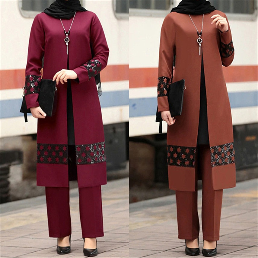 Muslim Fashion Abaya Dress set  Islamic Clothing for Women