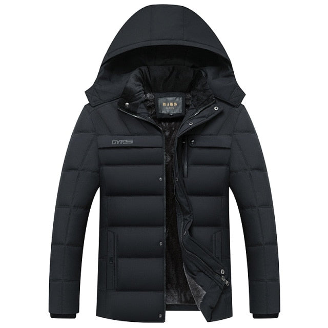 Thick Warm Winter Parka Men Fleece Hooded Men Winter Jacket Coat Military Cargo Jackets Overcoat Streetwear