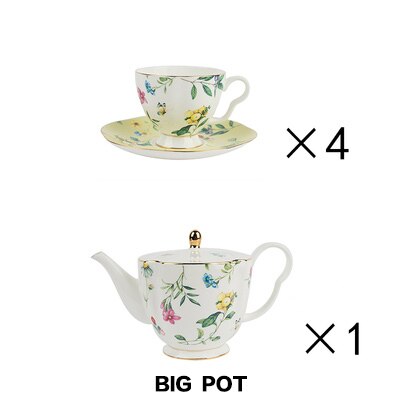 EECAMAIL British Afternoon Tea Bone China Coffee Cup Exquisite Luxury Set Ceramic tea Set Limited Dessert plate