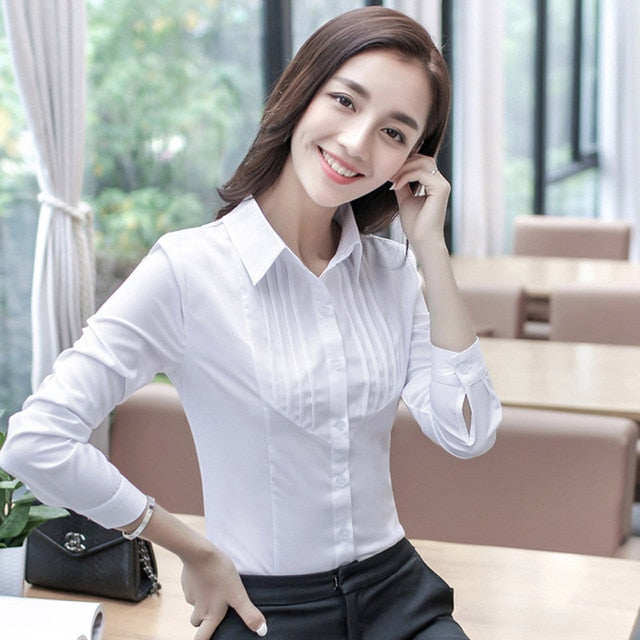 Women Tops And Blouses Office Lady Blouse Slim Shirts Women Blouses Plus Size Tops Casual Shirt Female Blusas