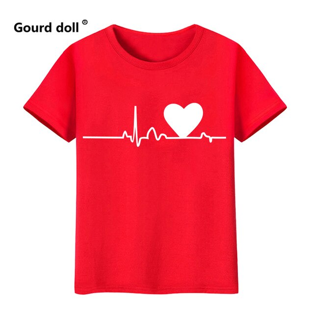 Love Heartbeat Family Matching Fashion T- Shirt.