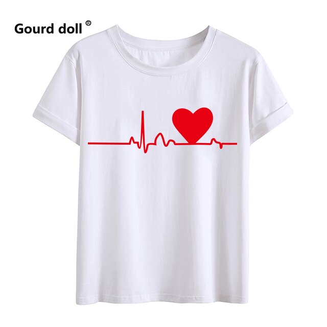 Love Heartbeat Family Matching Fashion T- Shirt.