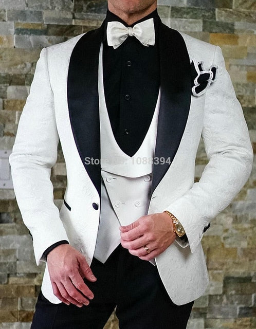 Men’s Wedding 3 pieces Italian Suits Design Custom Made Suits For Men