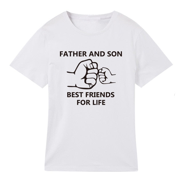 Father and Son Family Matching Casual T-Shirt..