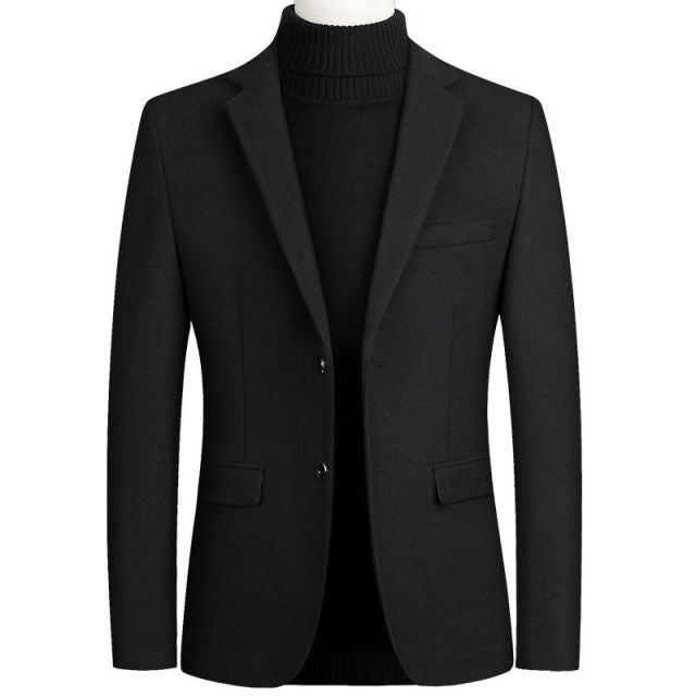 High Quality Men&#39;s Wool Suit Coat Wool Blends Casual Blazers Men Suit Top Male Solid Business Casual Mens Coats and Jackets